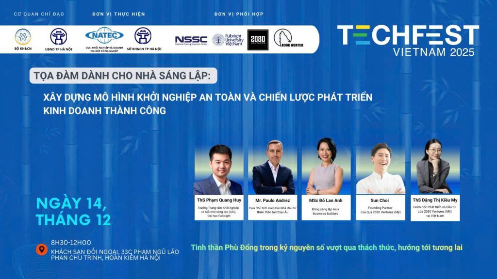 Tọa đàm dành cho nhà sáng lâp: Xây dựng mô hình khởi nghiệp an toàn và chiến lược phát triển kinh doanh thành công